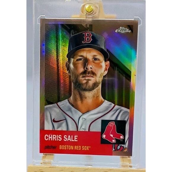 Chris Sale SSP 20/75 Topps Chrome Rose Gold Refractor #443 2022 - Picture 2 of 15